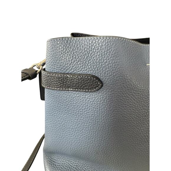 Coach CH188 Hanna Shoulder Bag Pebble Leather Crossbody Washed Chambray Blue - Picture 9 of 16